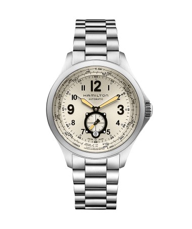 Orologio Hamilton - Khaki Aviation -  Khaki QNE - Automatico - Acciaio Zaffiro H76655123