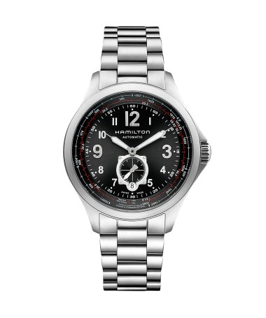Orologio Hamilton - Khaki Aviation -  Khaki QNE - Automatico - Acciaio Zaffiro H76655133