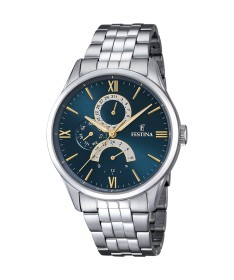 OROLOGIO FESTINA F16822/A BLU CON CINTURINO IN ACCIAIO, UOMO